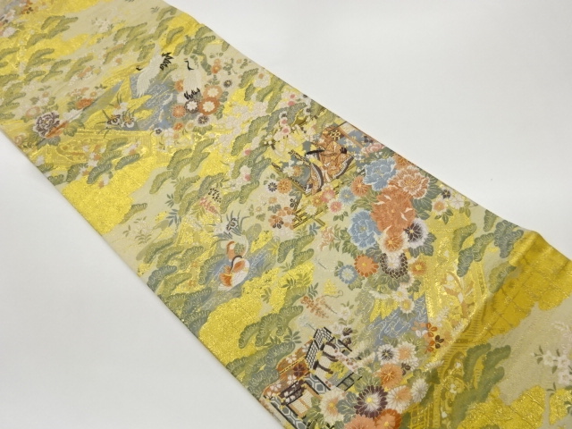 JAPANESE FUKURO OBI / WOVEN CRANES